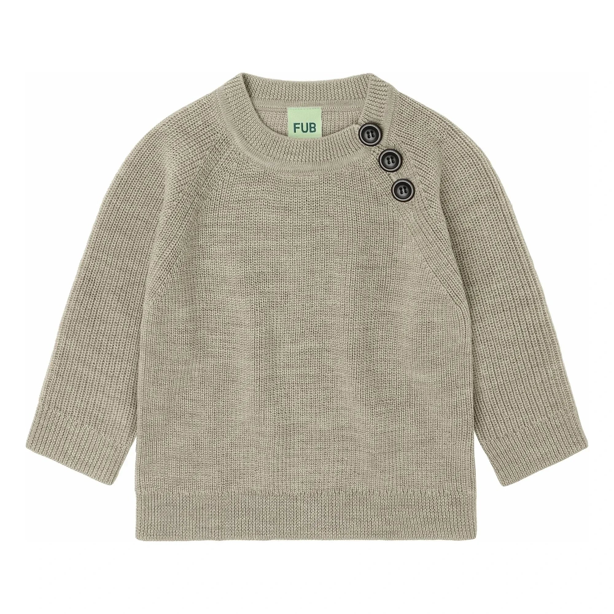 FUB - Jersey de lana merino raglán | Beige jaspeado