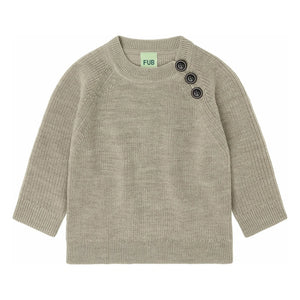 FUB - Jersey de lana merino raglán | Beige jaspeado