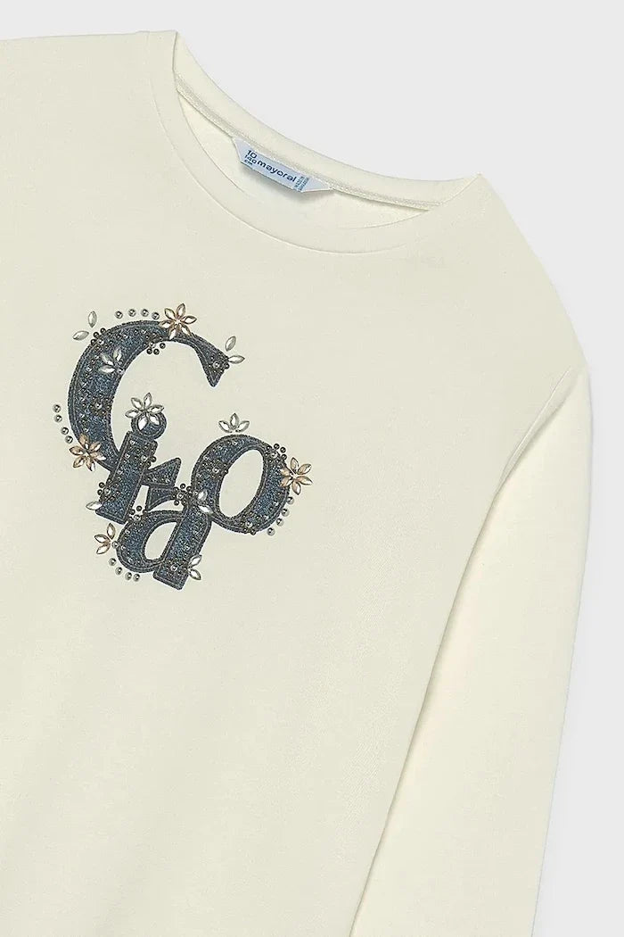 Blusa de manga larga de algodón para niños Mayoral