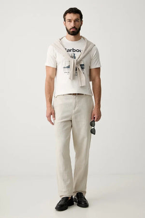 Camiseta de algodón para hombre Barbour Harbourside