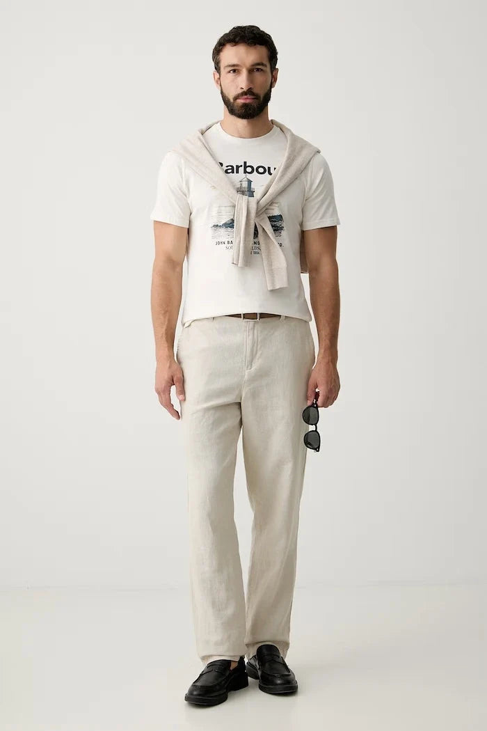 Camiseta de algodón para hombre Barbour Harbourside
