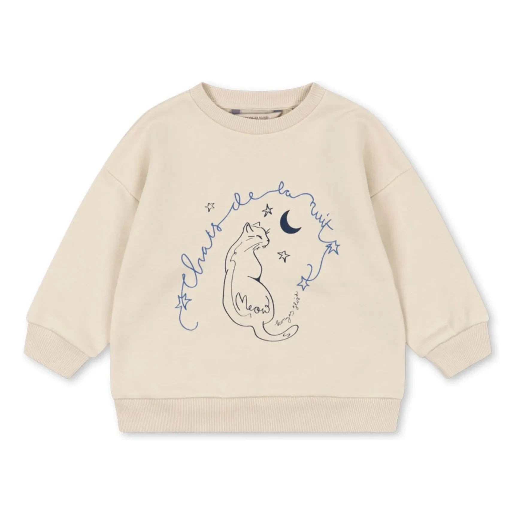 Konges Sløjd - Sudadera Lou Chat de Algodón Orgánico | Crema