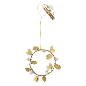 Walther & Co - Guirnalda decorativa de acebo | Oro