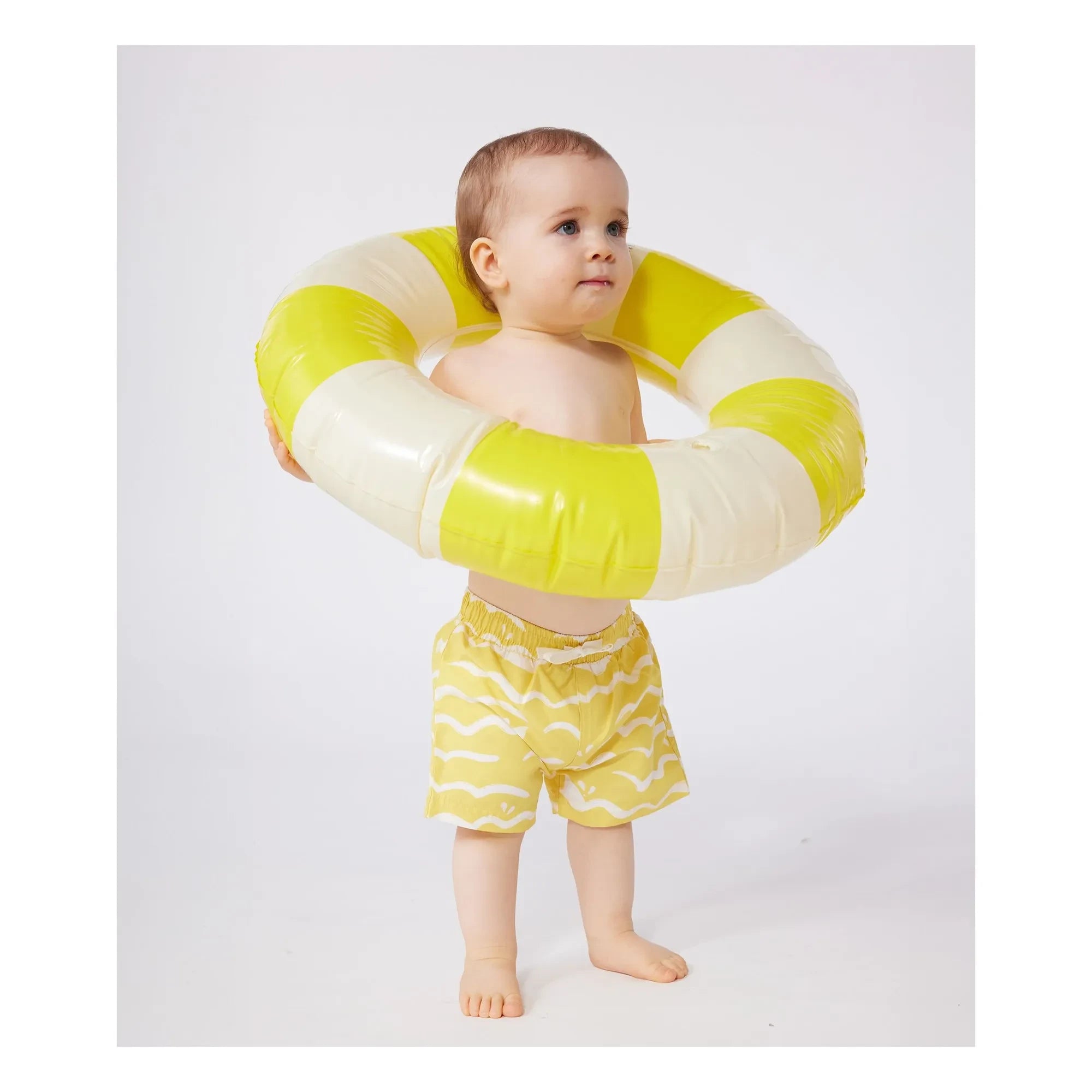 Petit Bateau - Bañador de natación de fibra reciclada | Amarillo