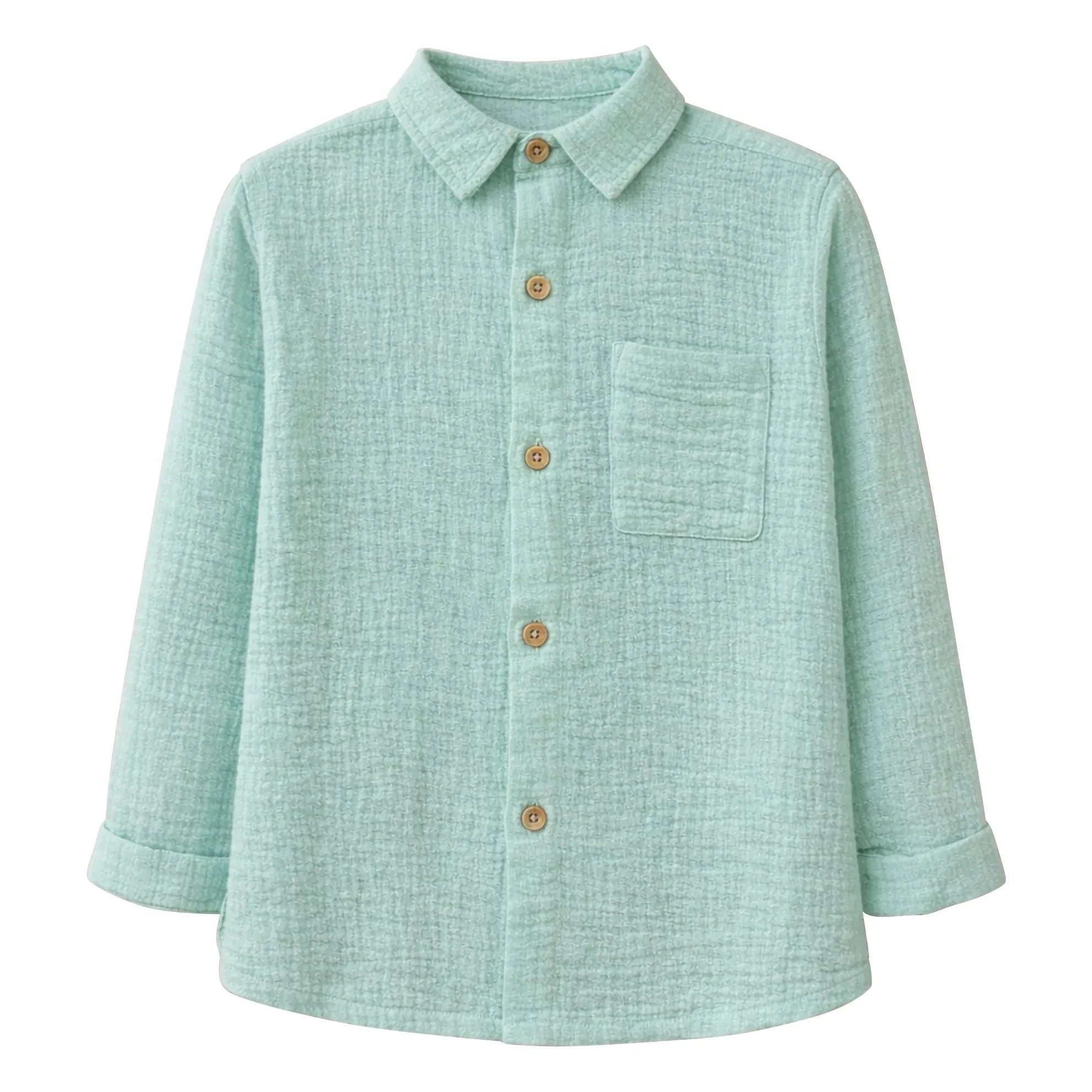 Lililotte - Camisa de Gasa de Algodón Orgánico Constantin | Verde Menta