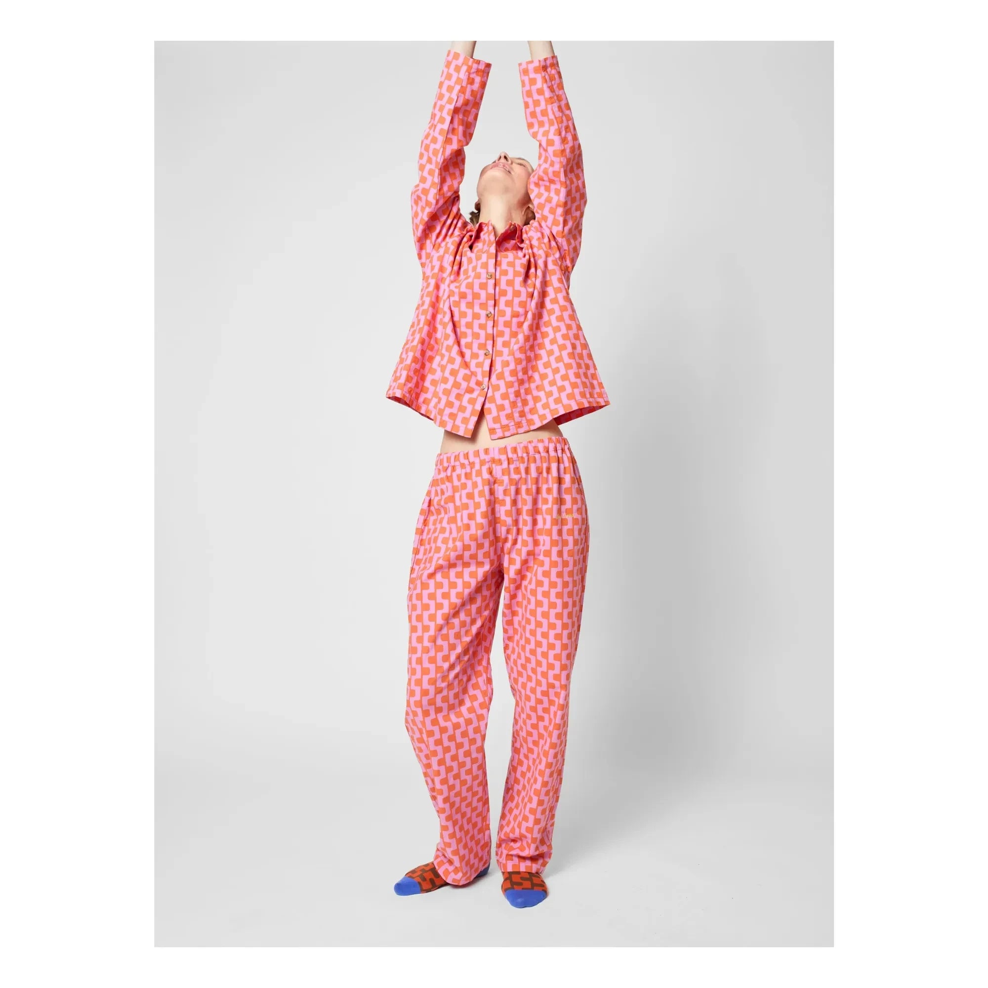 Bobo Choses - Organik Pamuklu Desenli Pijama - Kadın Koleksiyonu | Mor
