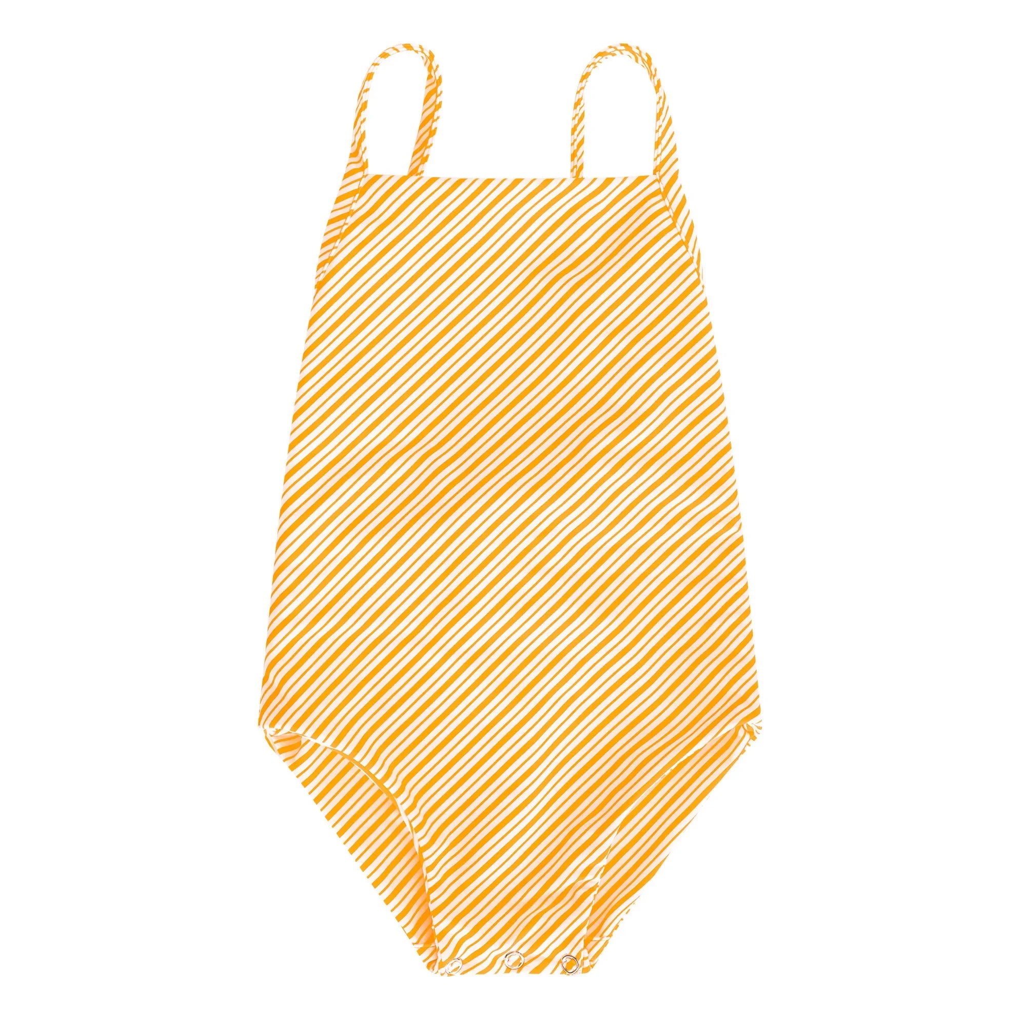 Ina Swim - Mara Çizgili Tek Parça Mayo | Turuncu