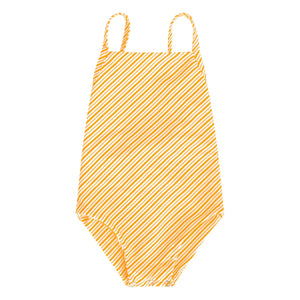 Ina Swim - Mara Çizgili Tek Parça Mayo | Turuncu