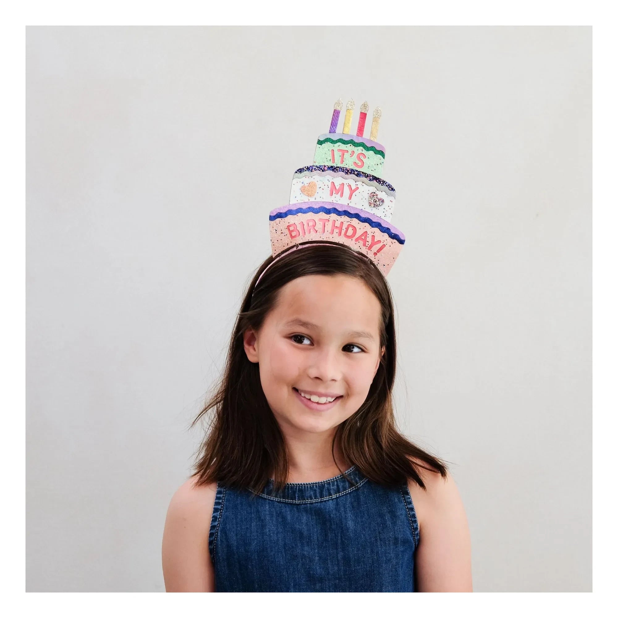 Mimi & Lula - Diadema de pastel de cumpleaños | Naranja