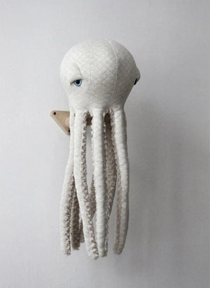 Bigstuffed - Pulpo de peluche albino de 60 cm | Blanco