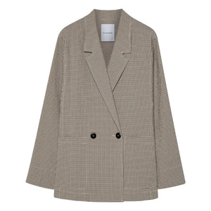 Pomandère - Chaqueta de algodón con cuadros | Crema