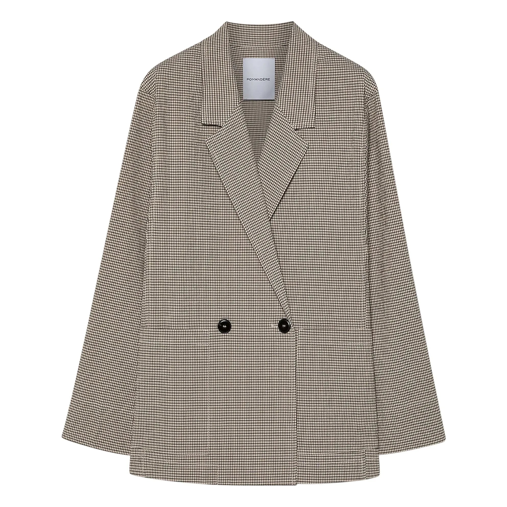 Pomandère - Chaqueta de algodón con cuadros | Crema