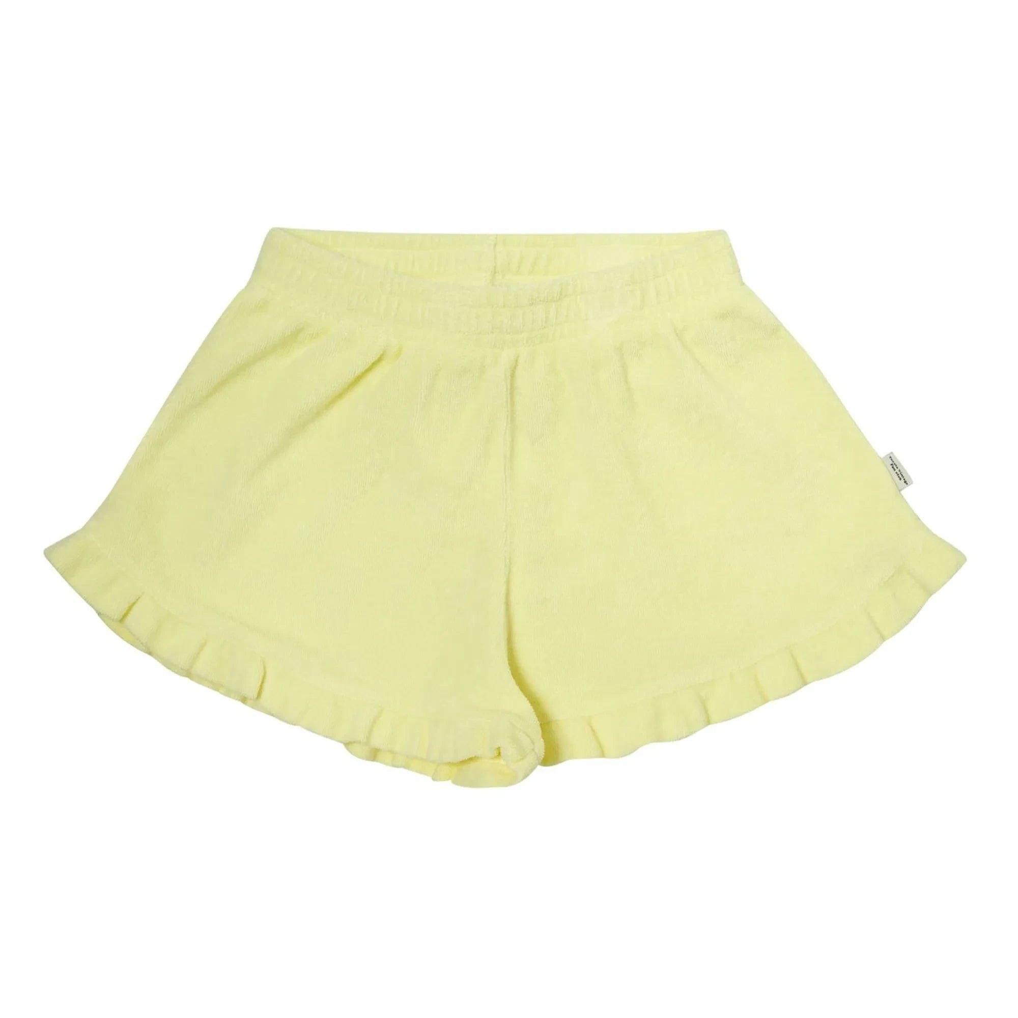 Tocoto Vintage - Shorts de rizo con volantes | Amarillo