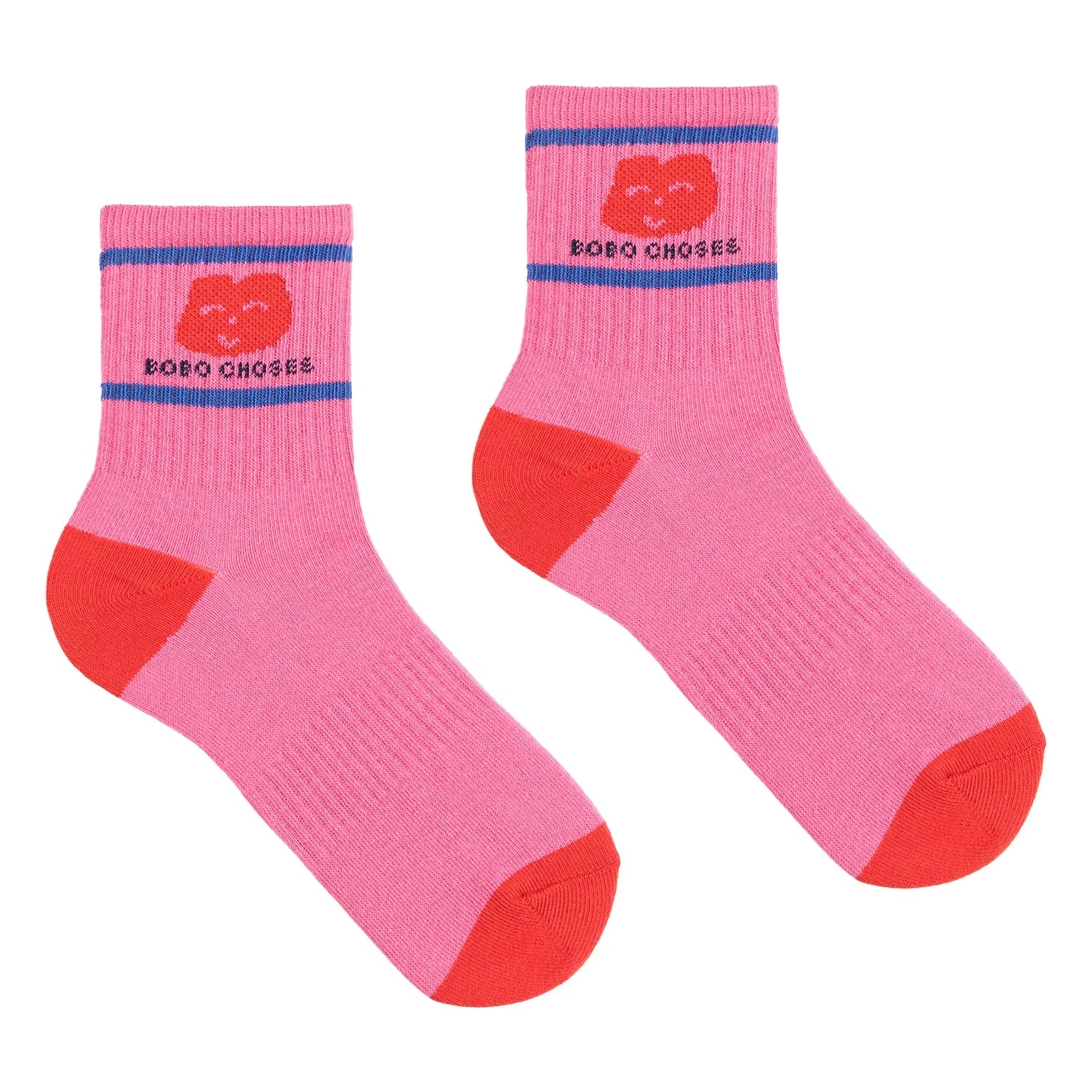 Bobo Choses - Calcetines de corazón de algodón orgánico | Fucsia