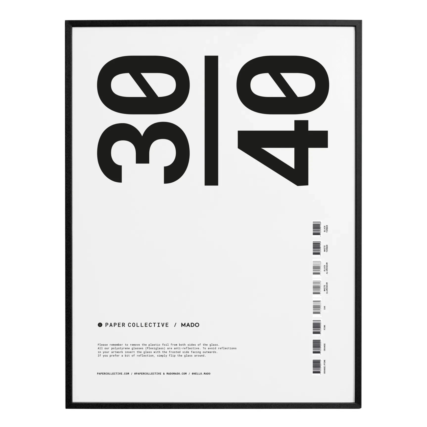 Paper Collective - Marco de madera | Negro