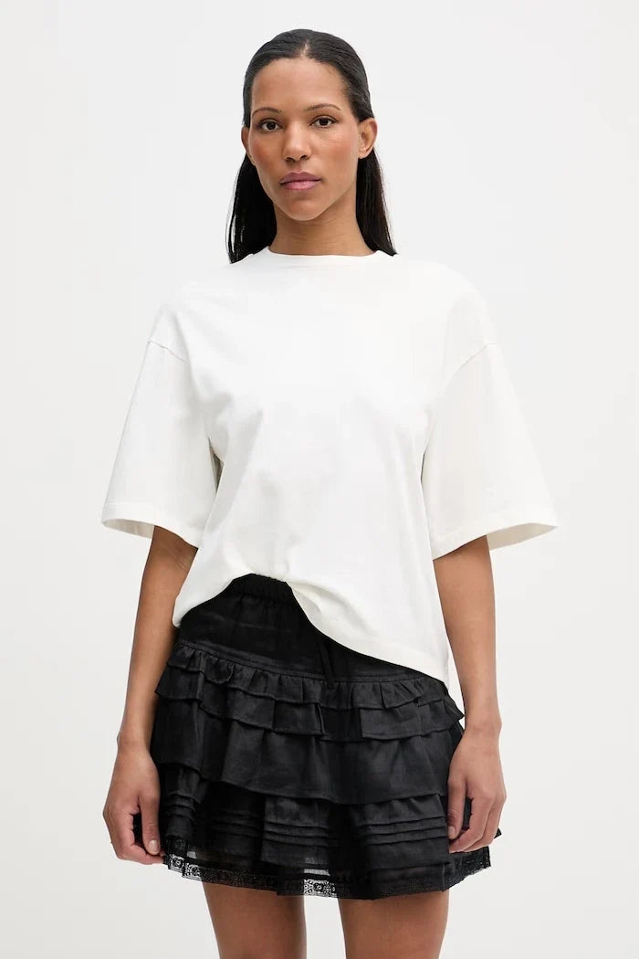 AllSaints Paloma - Camiseta ancha de algodón para mujer