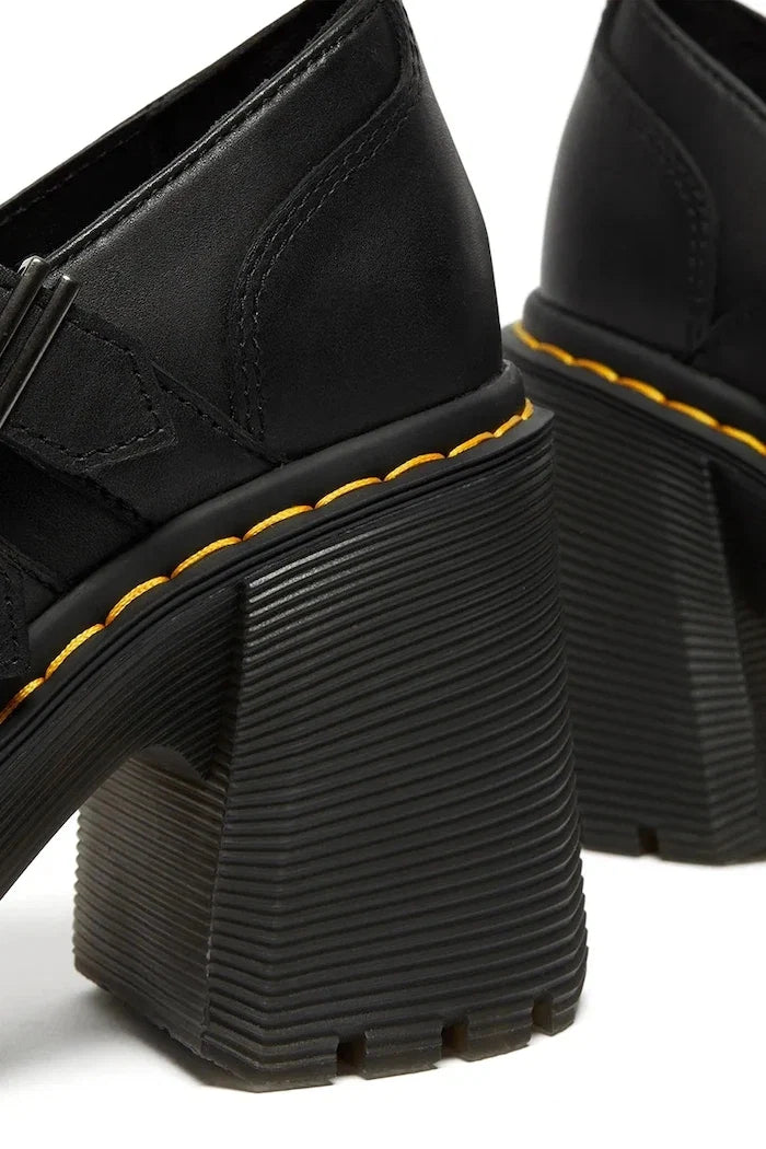 Zapatos de piel con tacón grueso Mary Jane Eviee de Dr. Martens