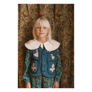 Tinycottons - Chaqueta sin mangas estilo sherpa Oies | Azul