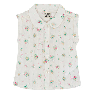 Bonton - Camisa con cuello Claudine Lorelei Bouquets | Crudo