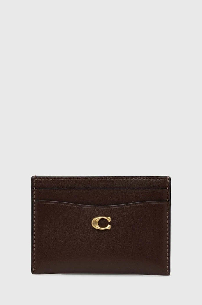 Estuche para tarjetas Coach Essential Card Case de piel