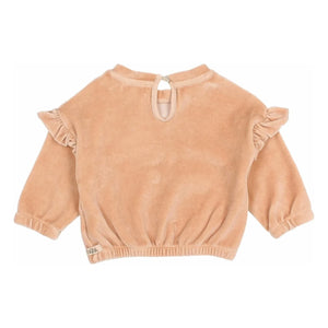Búho - Sudadera de Terciopelo de Algodón Orgánico | Rosa