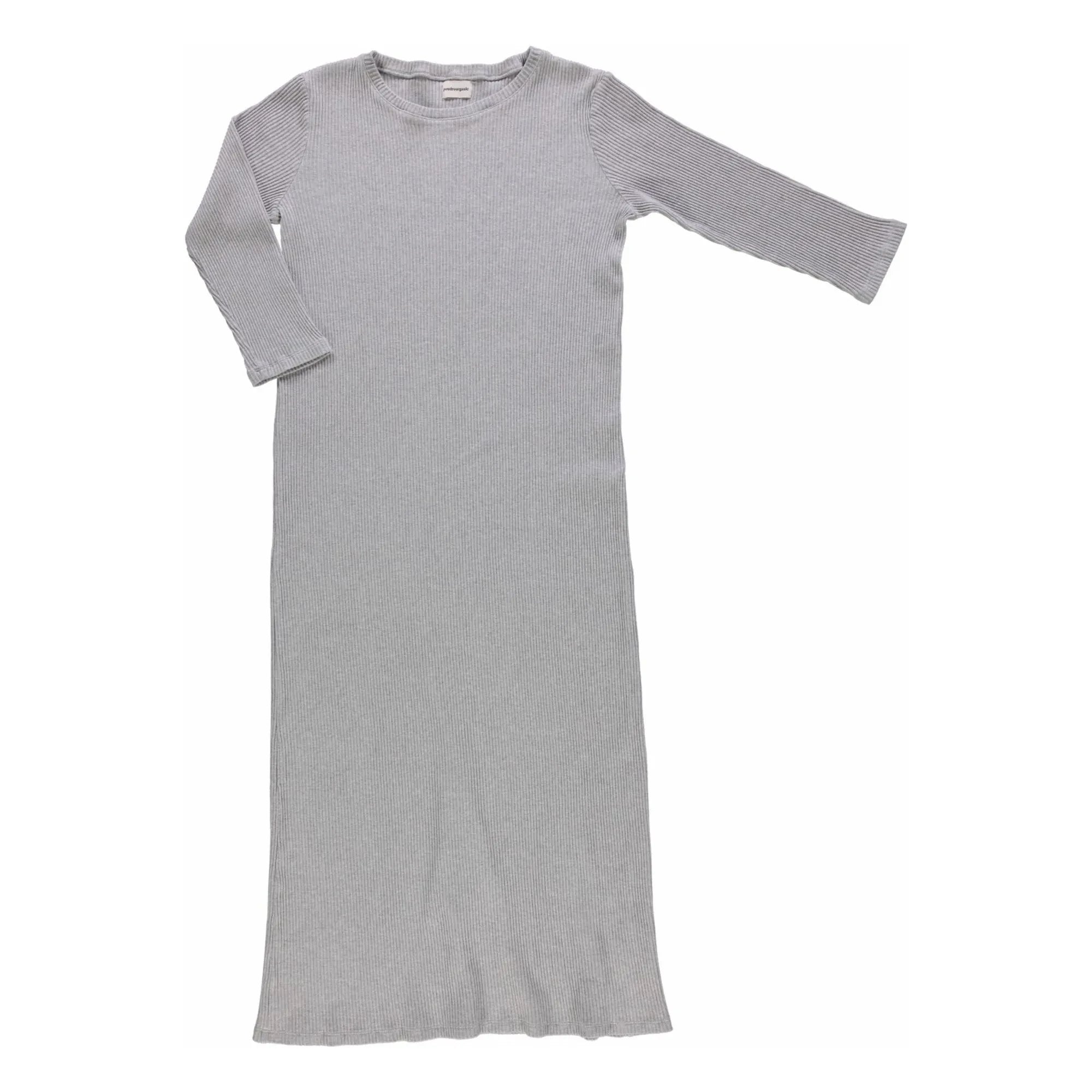 Poudre Organic - Vestido de canalé Orquídea - Colección Mujer | Gris Claro