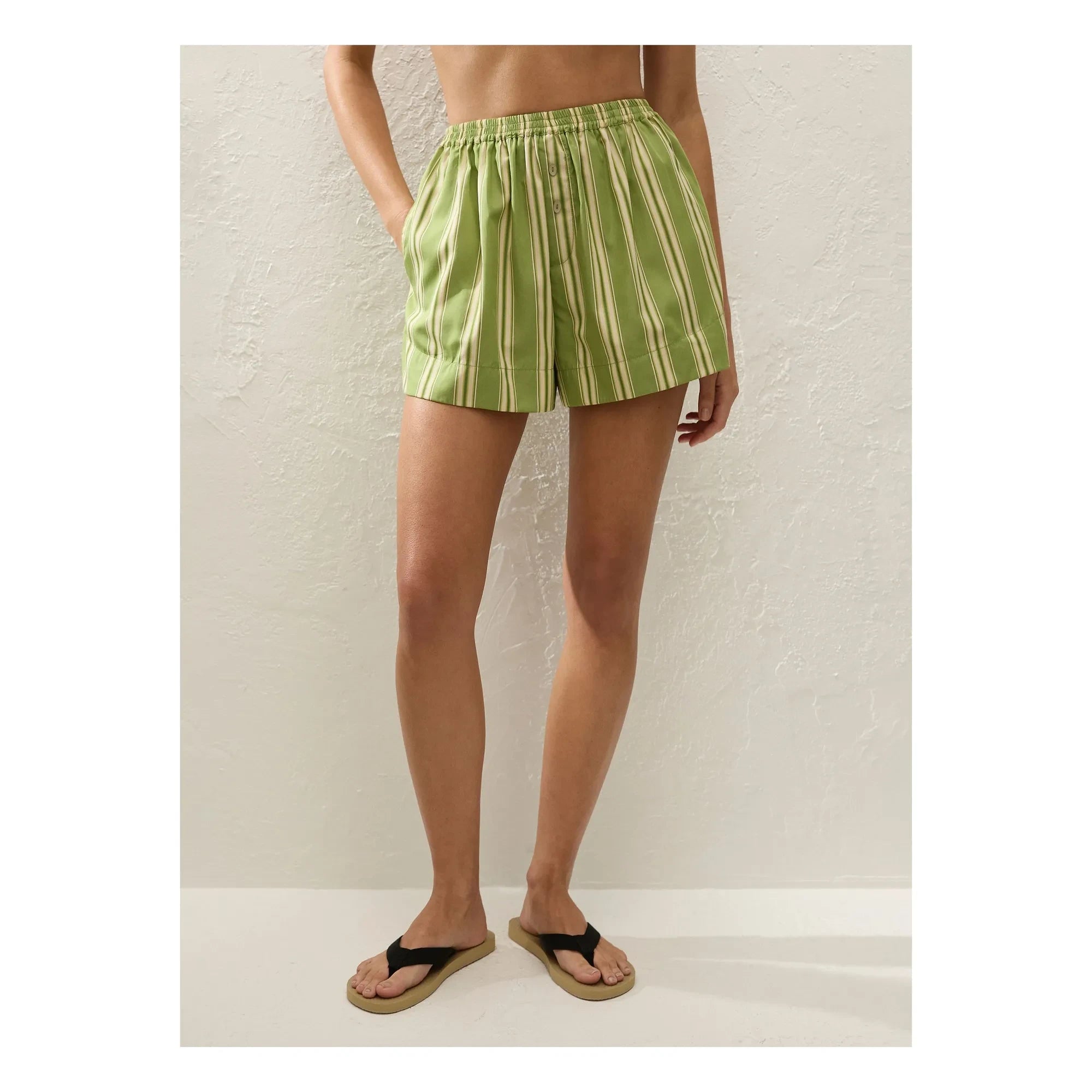 Faithfull the Brand - Shorts a rayas Lonia | Verde