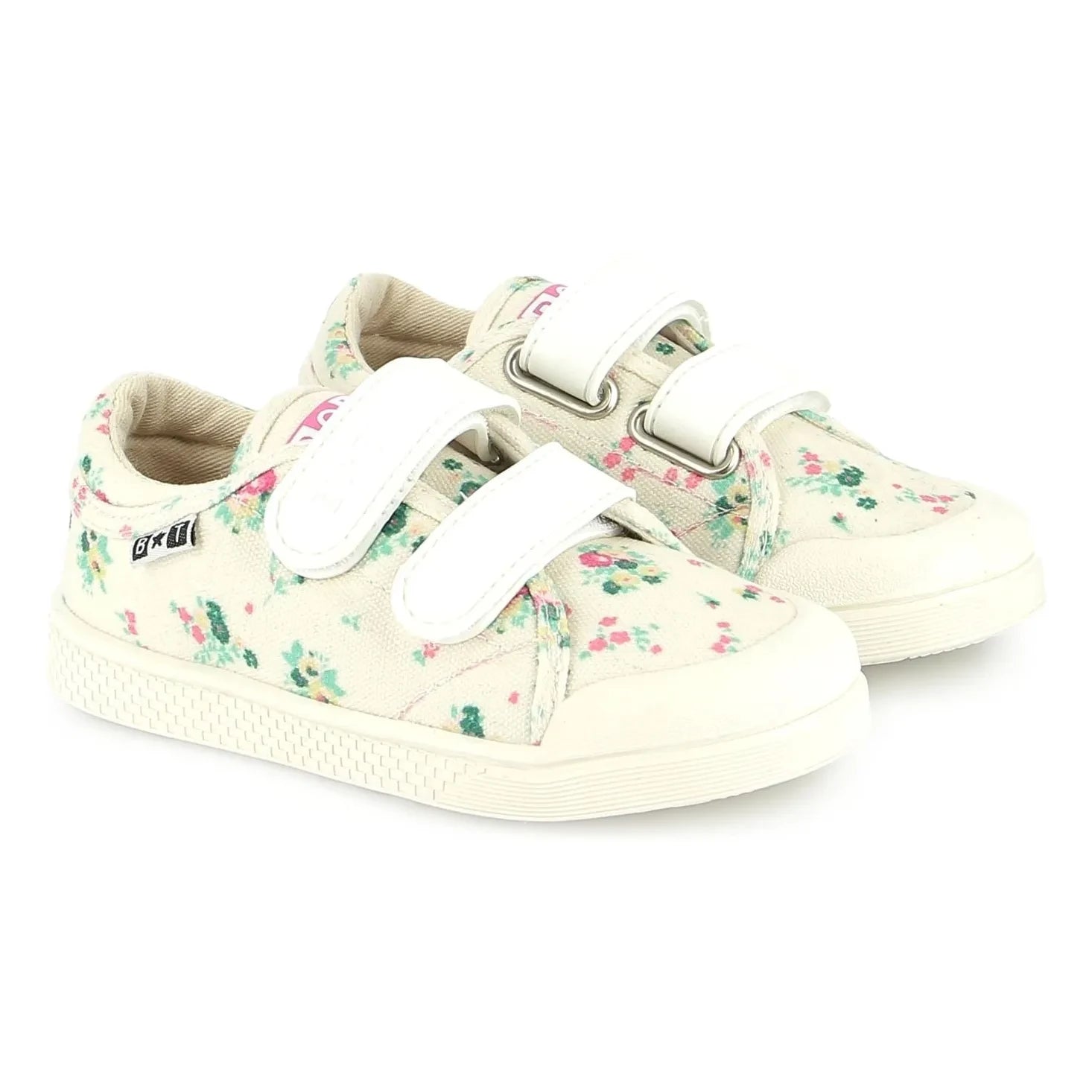 Bonton - Zapatillas Izy con flores y rayas | Crudo