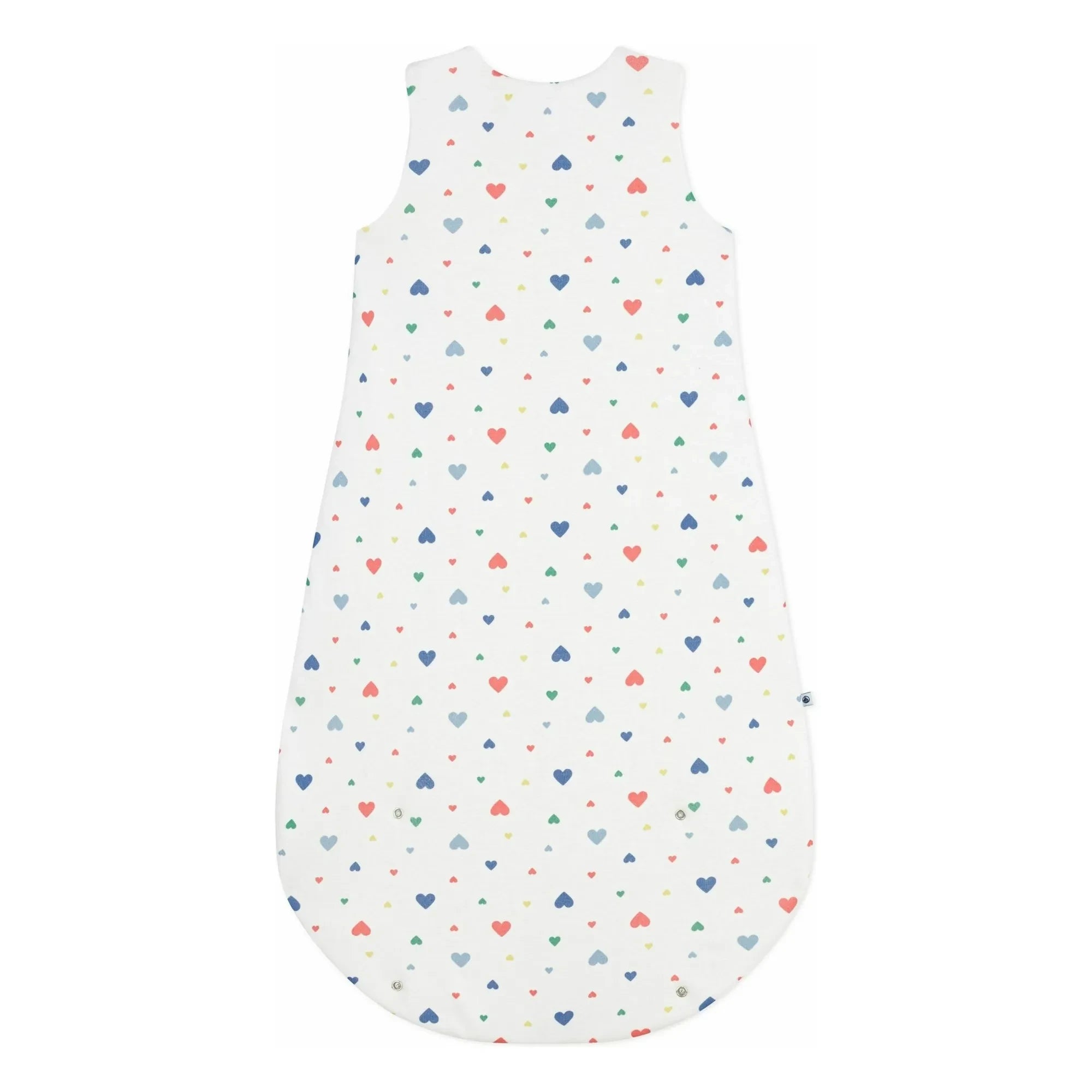 Petit Bateau - Saco de dormir estampado de corazón | Blanco