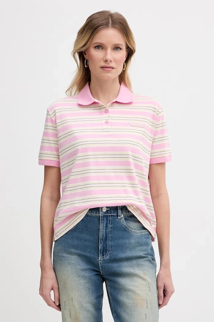 Camiseta de algodón con detalle de cuello para mujer Max&Co. MCOMANDARE