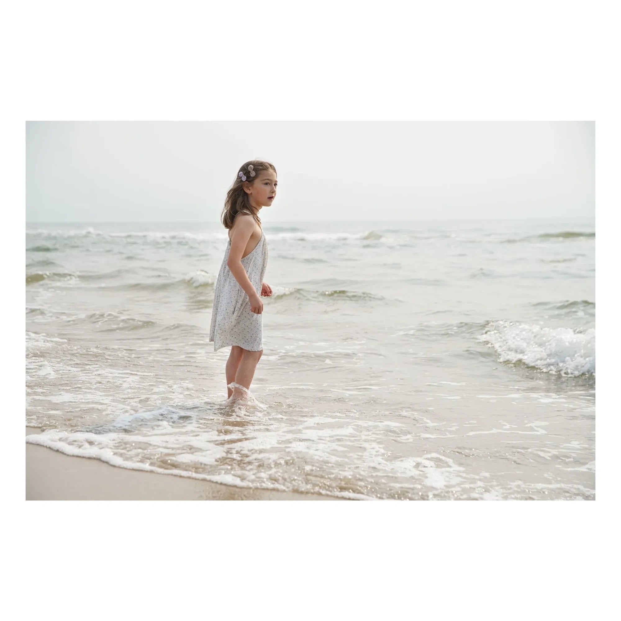 Soor Ploom - Vestido de algodón orgánico Loop Fleurie | Crudo