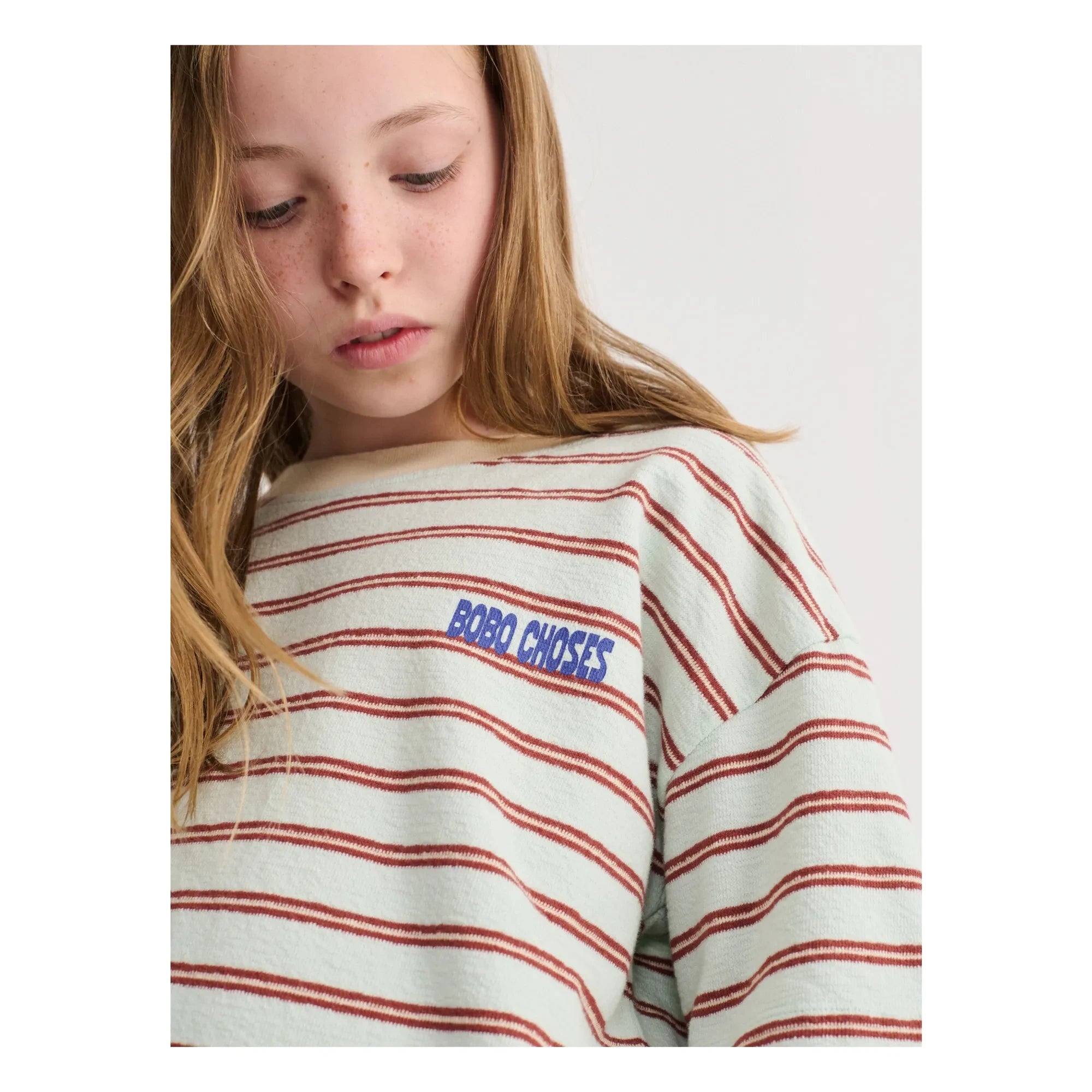 Bobo Choses - Bobo Choses Camiseta a Rayas | Azul claro