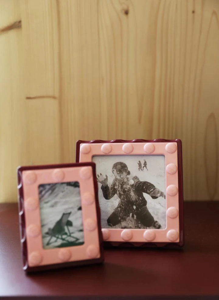 &Klevering - Facet Poliresin Fotoğraf Çerçevesi | Fuşya