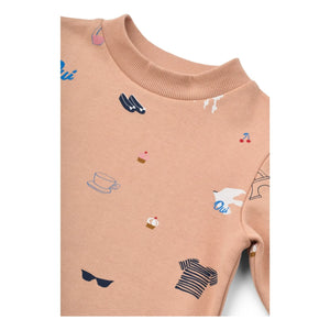 Liewood - Sudadera de algodón orgánico Thora Paris | Melocotón