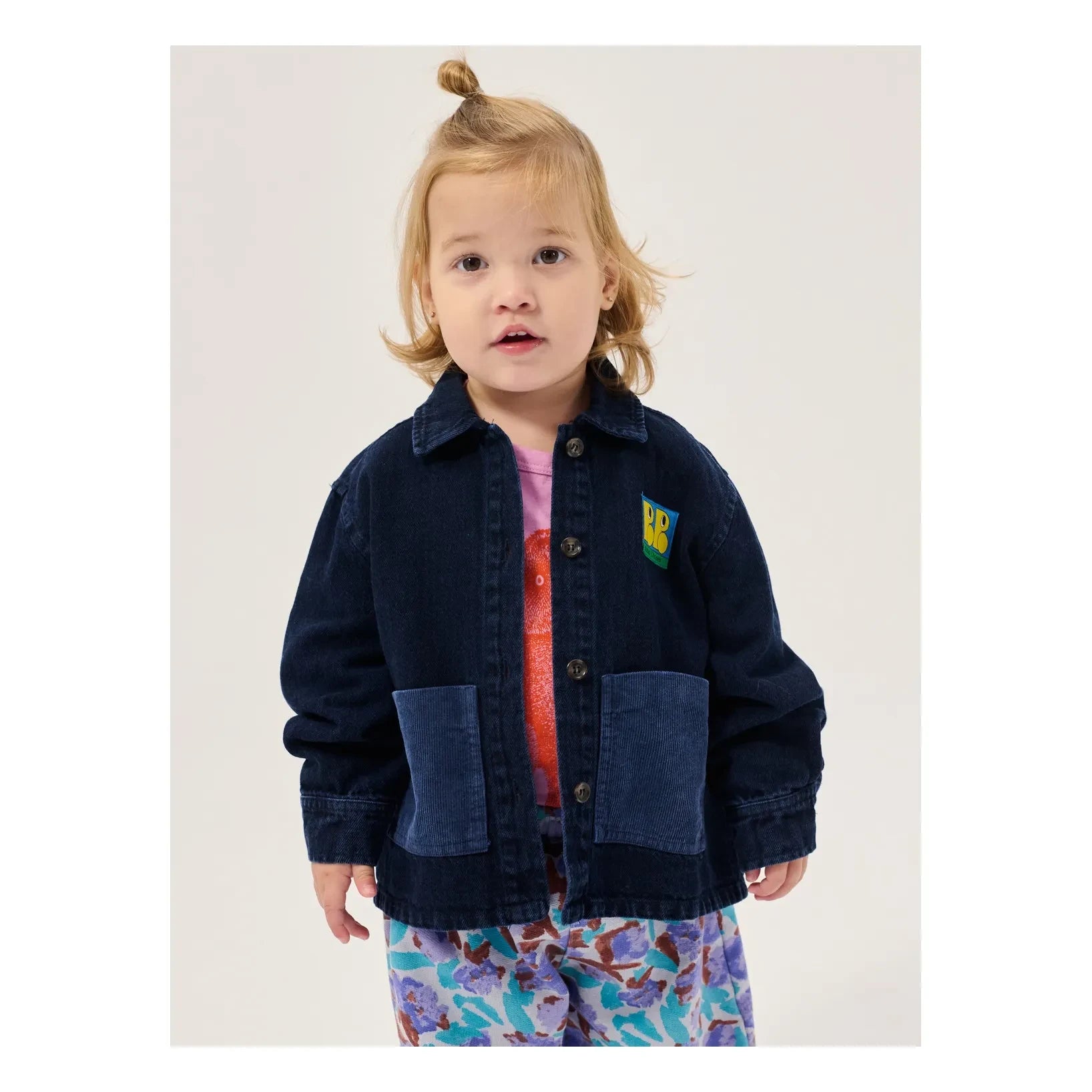 Bobo Choses - Bebek Denim Geri Dönüştürülmüş Pamuk Gömlek | Koyu Mavi