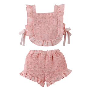 Gingersnaps - Conjunto de top fruncido y pantalón corto Alexa | Rosa