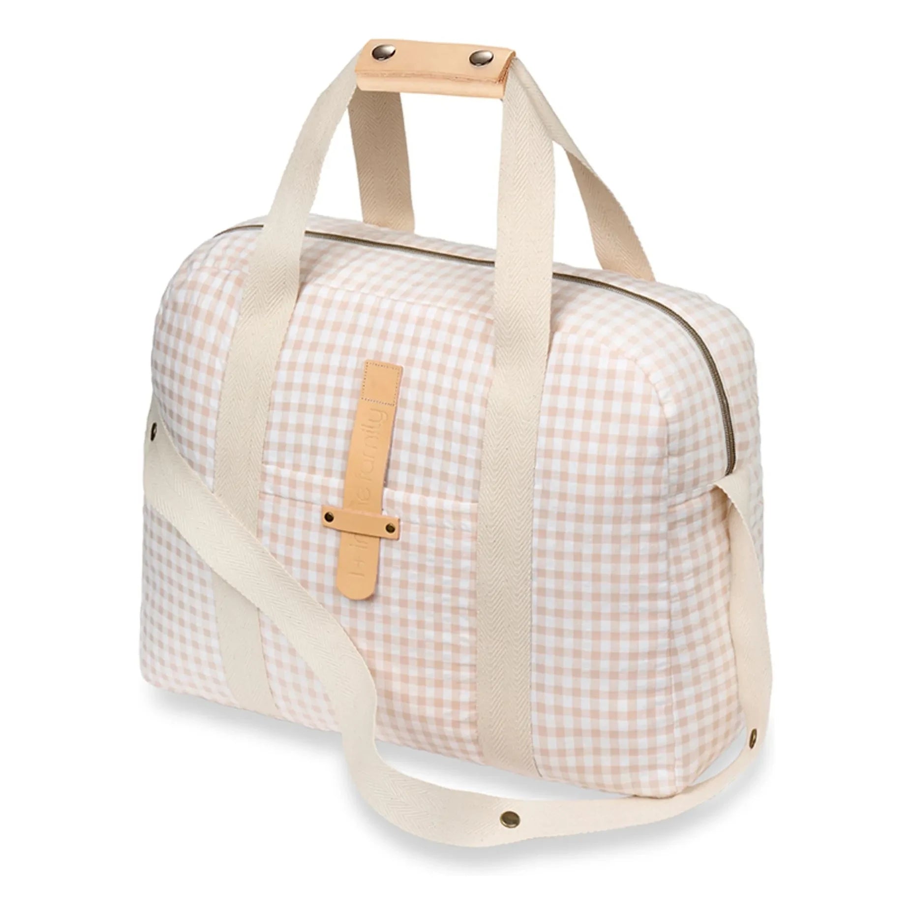 1+ in the family - Bolsa de Maternidad Vichy | Beige rosa