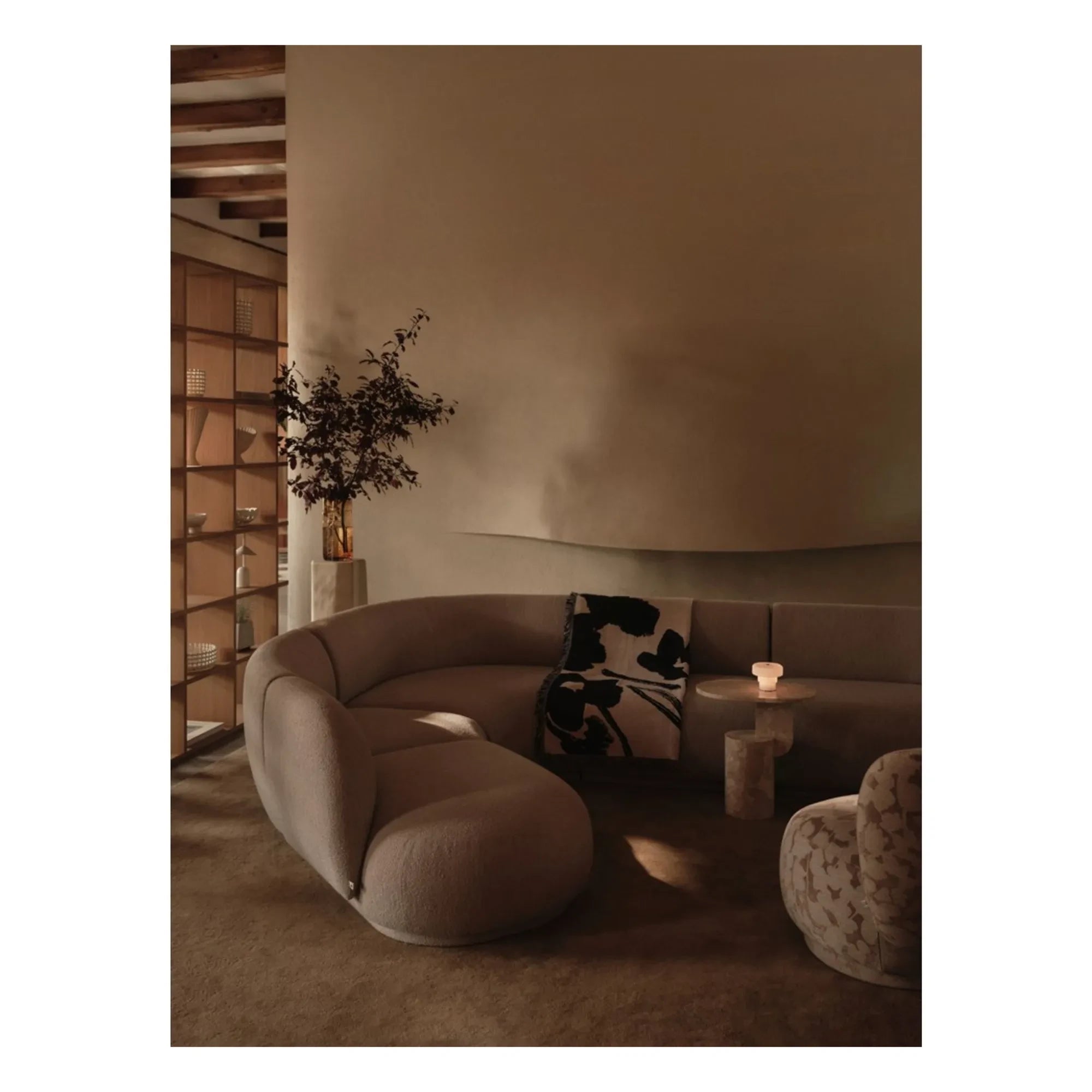 Ferm Living - Cilla manta de tapiz de algodón | Marrón