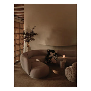Ferm Living - Manta de ganchillo de algodón Cilla | Marrón