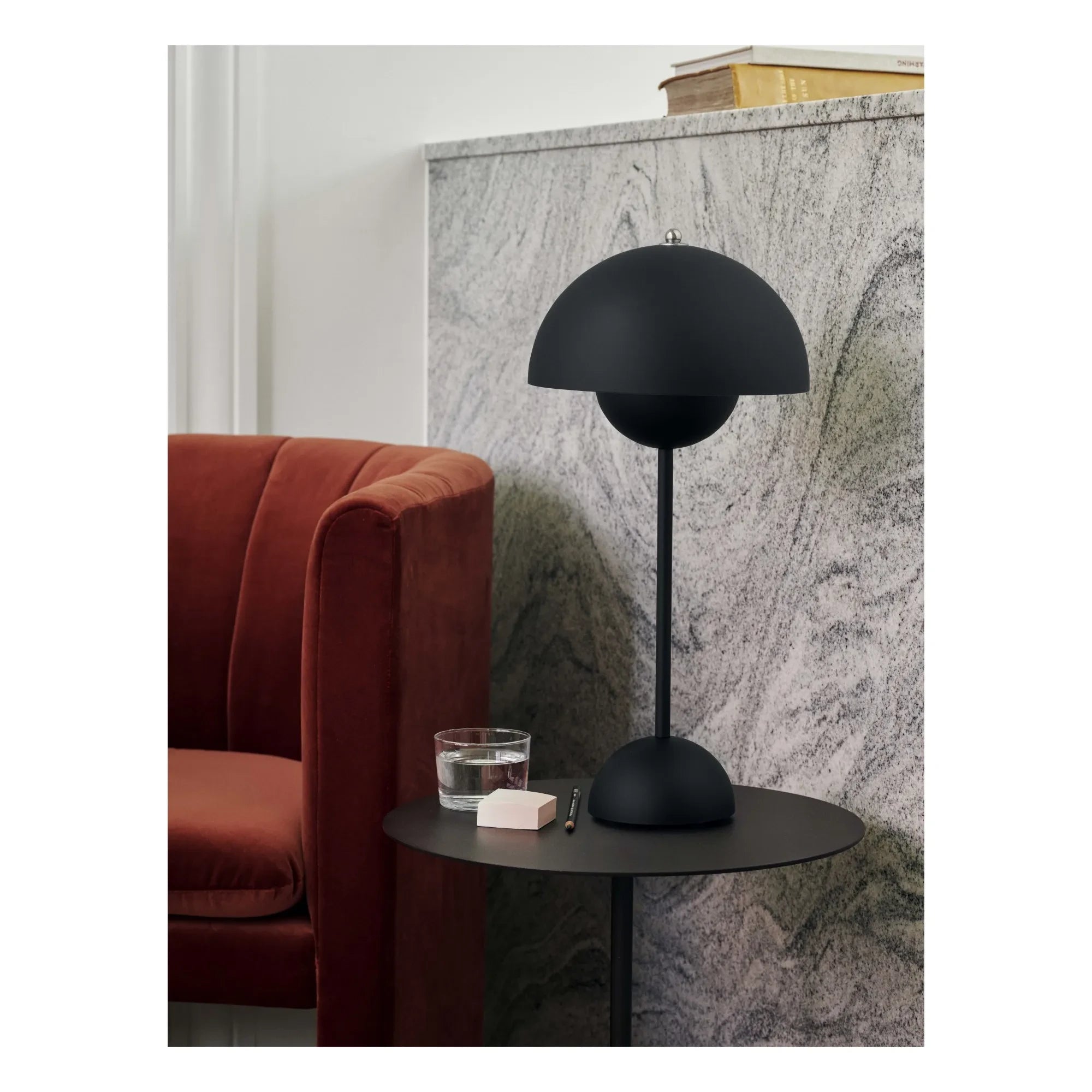& Tradition - Lámpara de mesa Flowerpot VP3, Verner Panton, 1969 | Negro