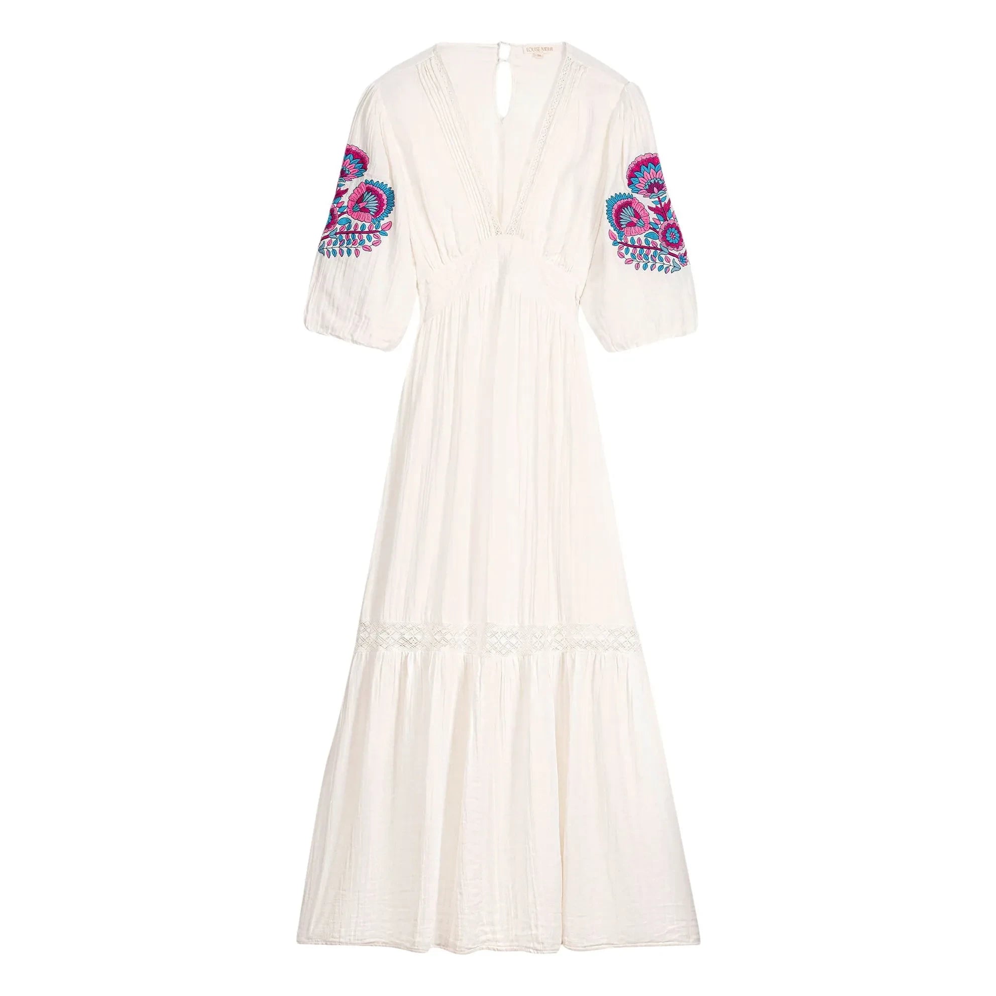 Louise Misha - Vestido de algodón orgánico Aurelia | Blanco