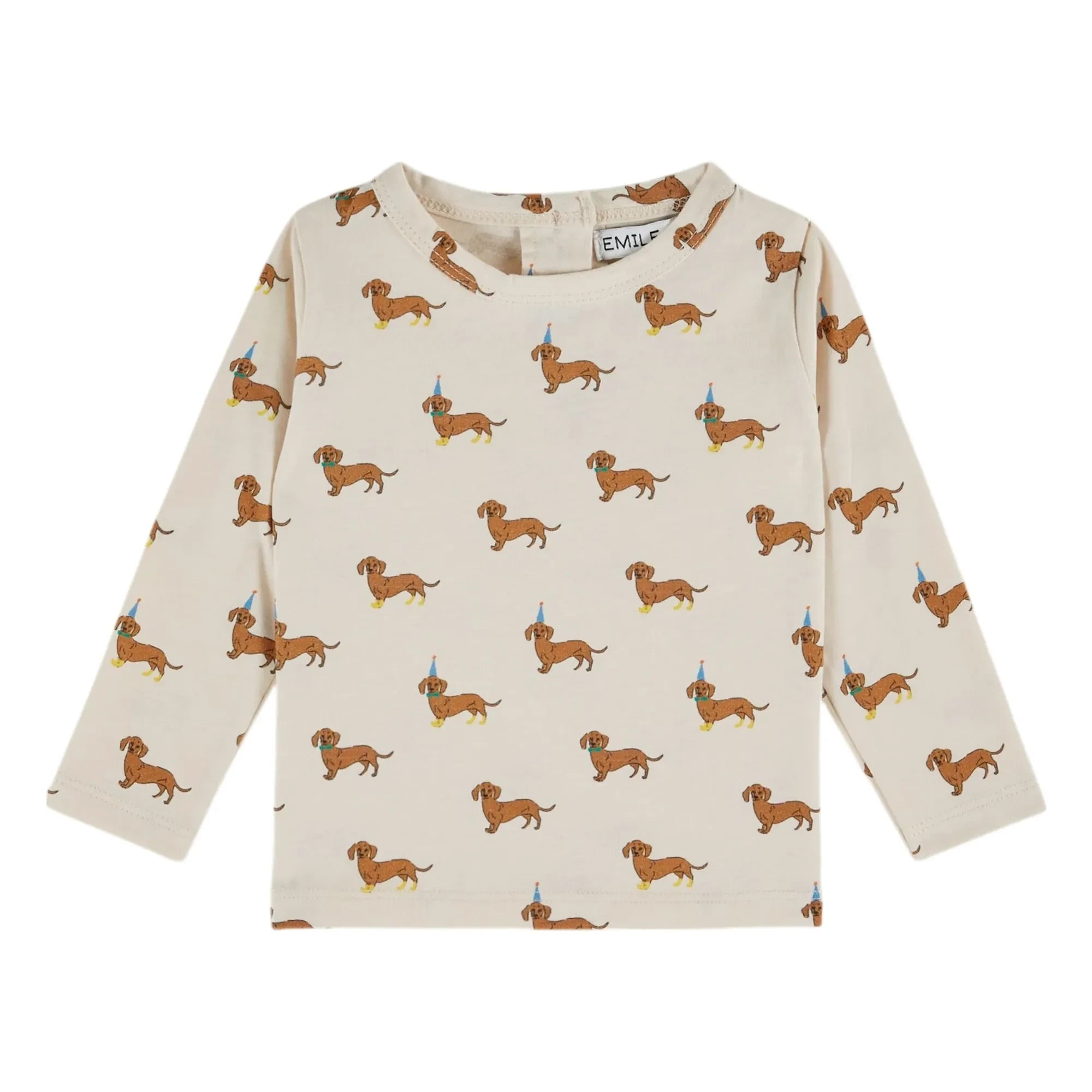 Emile et Ida - Camisetas de algodón orgánico con perros | Crudo
