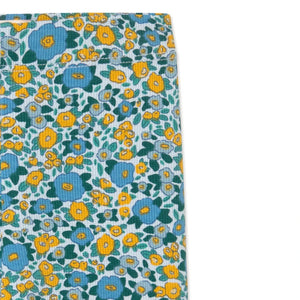 Tinycottons - Leggings florales acanalados de algodón orgánico | Azul