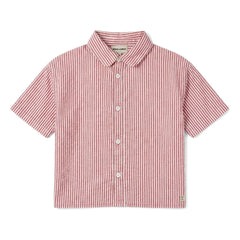 Smallable Kid - Camisa a rayas Sawyer | Rojo cereza