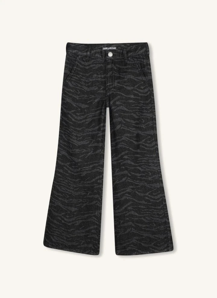 Zadig & Voltaire - Jean Victoria Zebra | denim negro