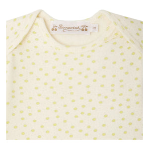 Bonpoint - Conjunto de camiseta y leggings de algodón orgánico Timi Pois | Crudo