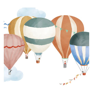 MIMI'lou - Pegatinas de globos aerostáticos de acuarela fáciles