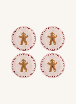 Bloomingville - Binna Platos Dulces - Set de 4 | Rosa