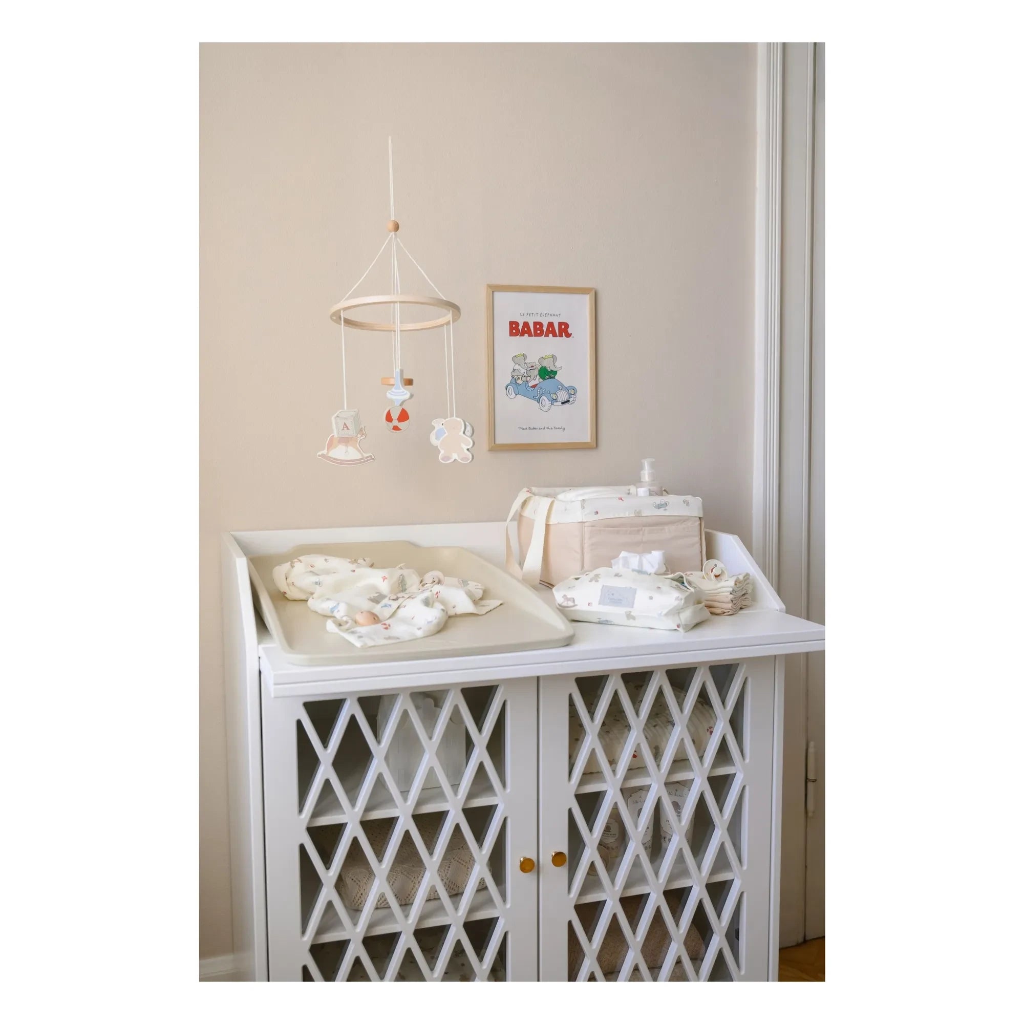 Cam Cam - Organizador compartimentado Vintage Toys | Beige