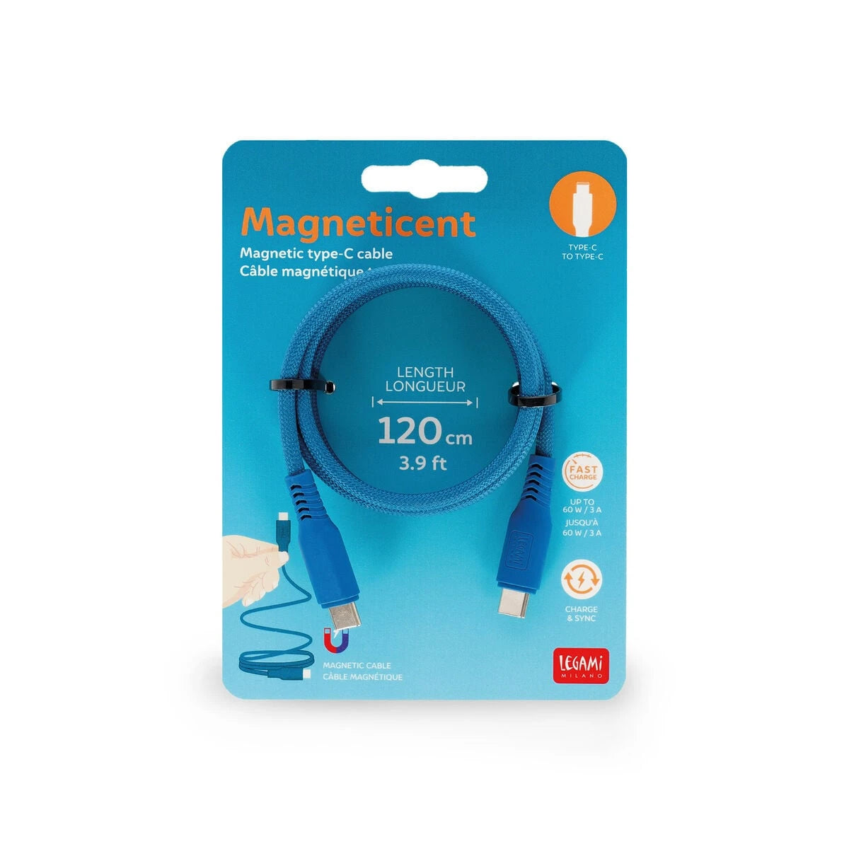 Legami - Mıknatıslı Type-C Şarj ve Senkronizasyon Kablosu - Petrol